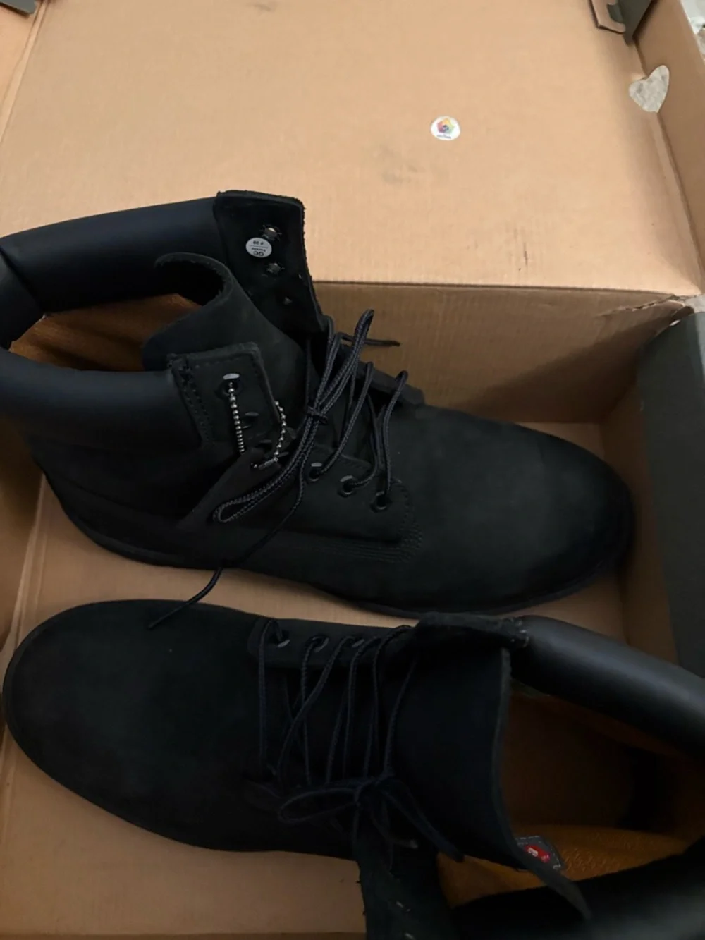 Timberland Men's All-Black 6 inch Basic Boots - Used ONCE